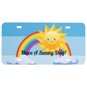Smiling Sun License Plate