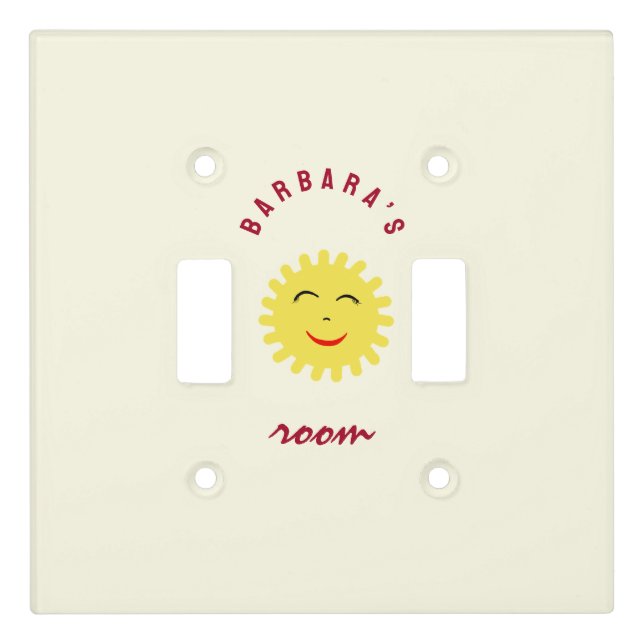 Smiling sun light switch cover (Front)