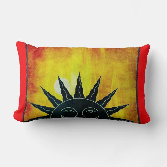 Smiling Sun Lumbar Pillow (Front)