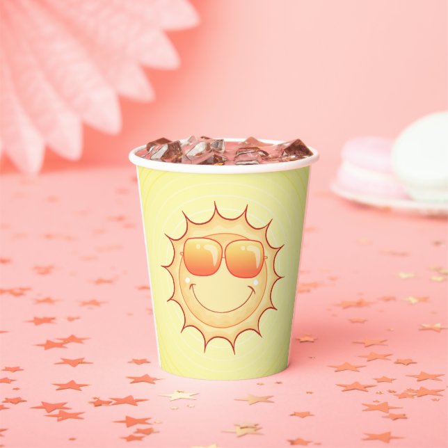 Smiling Sun Paper Cups (Insitu)