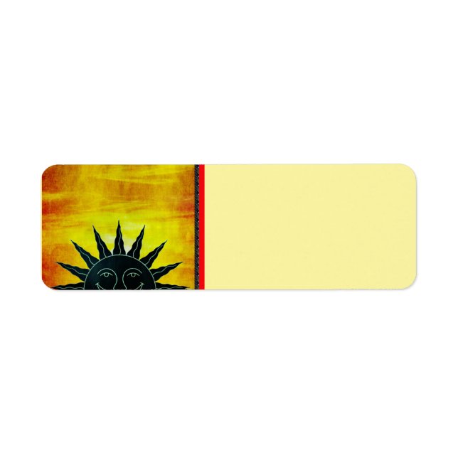 Smiling Sun Return Address Label (Front)