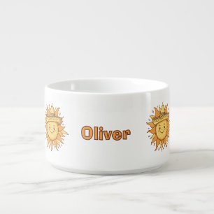  Smiling Sun with Sombrero - Sunny Fiesta Doodle Bowl