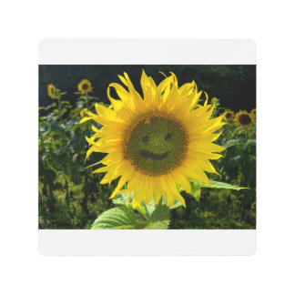 Smiling Sunflower Wood Wall Art