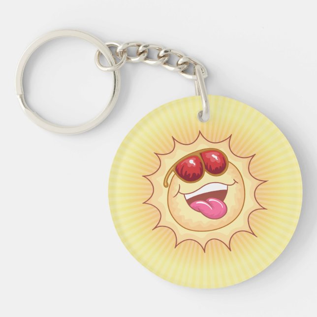 Smiling Sunshine Acrylic Keychain (Front)