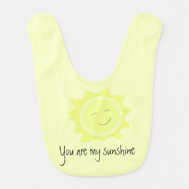 Smiling Sunshine Baby Bib (Front)