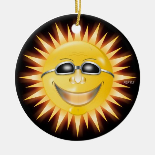 Smiling Sunshine Ceramic Ornament