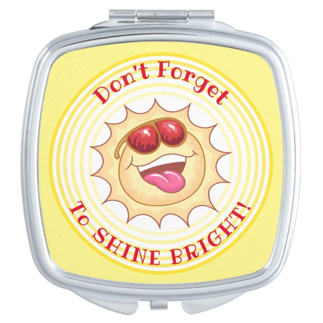 Smiling Sunshine Compact Mirror (Front)