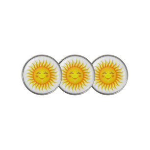 Smiling Sunshine Golf Ball Marker