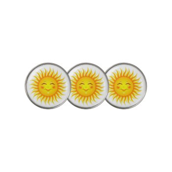 Smiling Sunshine Golf Ball Marker by NatureTales at Zazzle