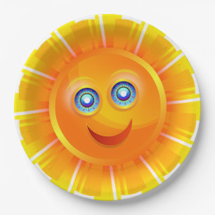 Smiling Sunshine Paper Plates