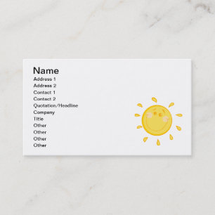 SMILING SUNSHINE SUN HAPPY SUMMER CARTOON ART BUSINESS CARD