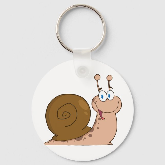 Smiling Super Snail Keychain (Front)