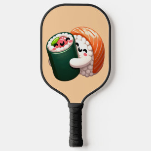 Smiling Sushi Hug Art for Food Lovers Pickleball Paddle