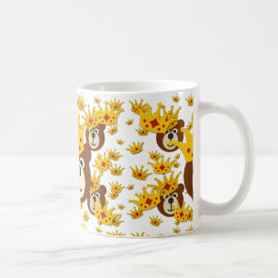 Smiling Teddy Bear with Crown Coffee Mug