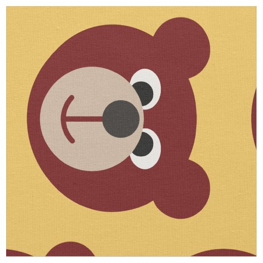 Smiling Teddy Bear + your background & ideas Fabric