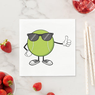 Smiling Tennis Ball with Shades Napkins
