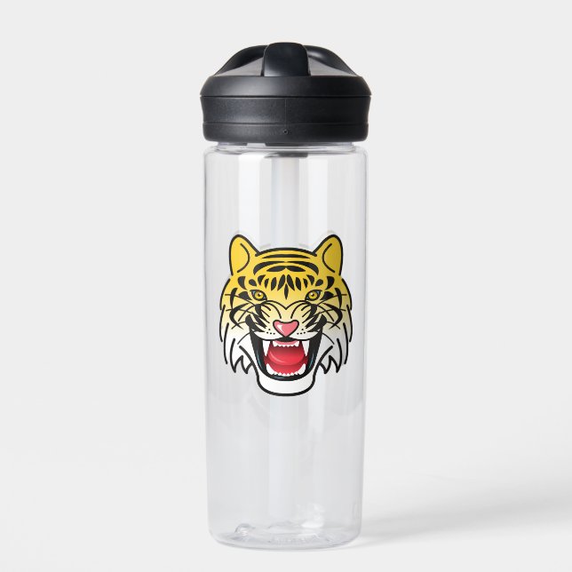 Smiling Tiger Face Artwork-21876 Water Bottle (Front)
