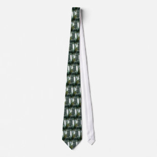 Smiling tiki statue necktie