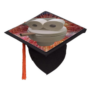 Smiling Toilet Face Graduation Cap Topper