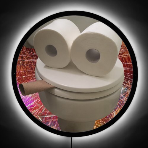Smiling Toilet Face LED Sign