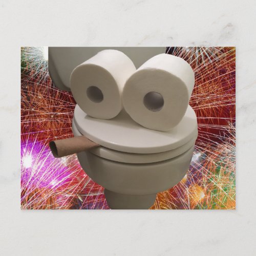 Smiling Toilet Face Postcard
