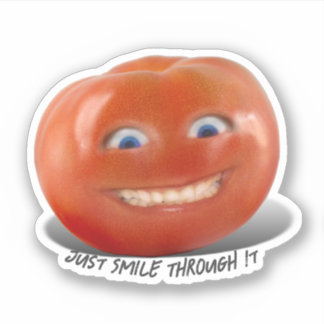 Smiling Tomato Sticker