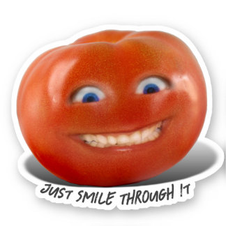 Smiling Tomato Sticker
