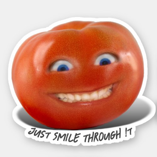 Smiling Tomato Sticker