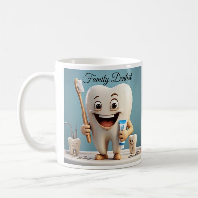 " SMILING TOOTH " COFFEE MUG (Left)