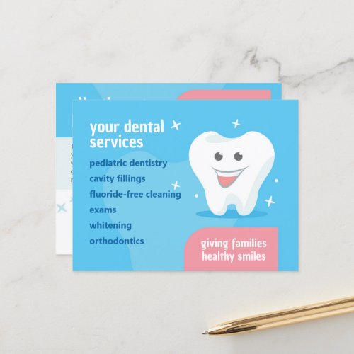 Smiling Tooth Dental Flyer Postcard