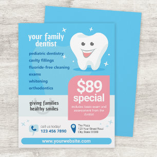 Smiling Tooth Dental Flyer Template