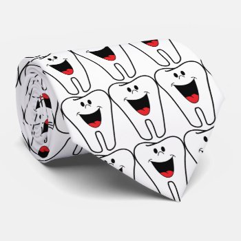 Smiling Tooth For Dentist Tie by storechichi at Zazzle