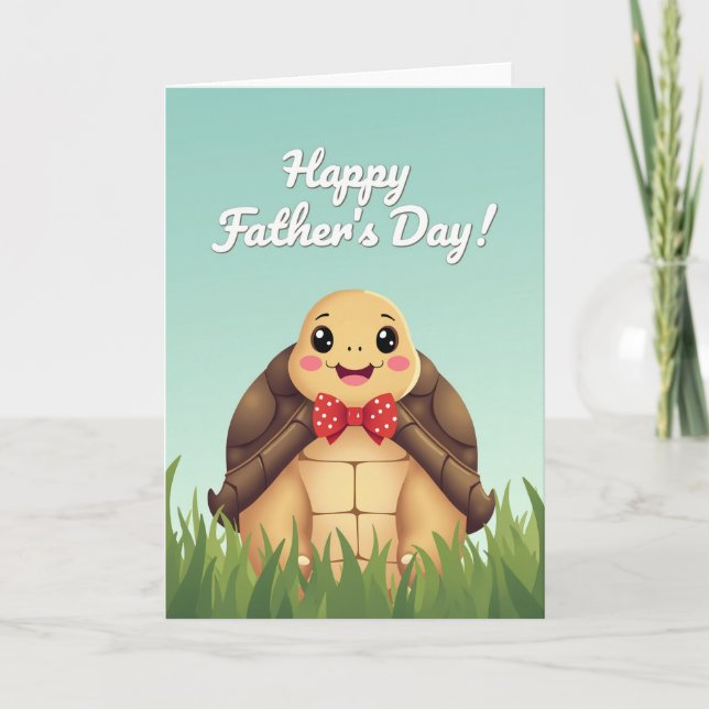 Smiling Tortoise Fathers Day Card (Front)