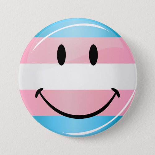 Smiling Transgender Flag Button