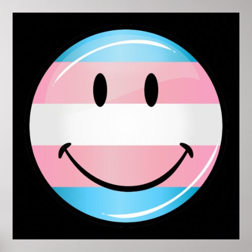 Smiling Transgender Flag Poster