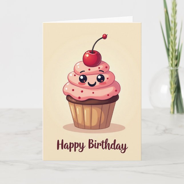 Smiling Treat Birthday Card (Front)