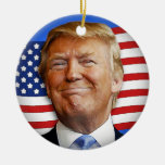 Smiling Trump Ceramic Ornament at Zazzle