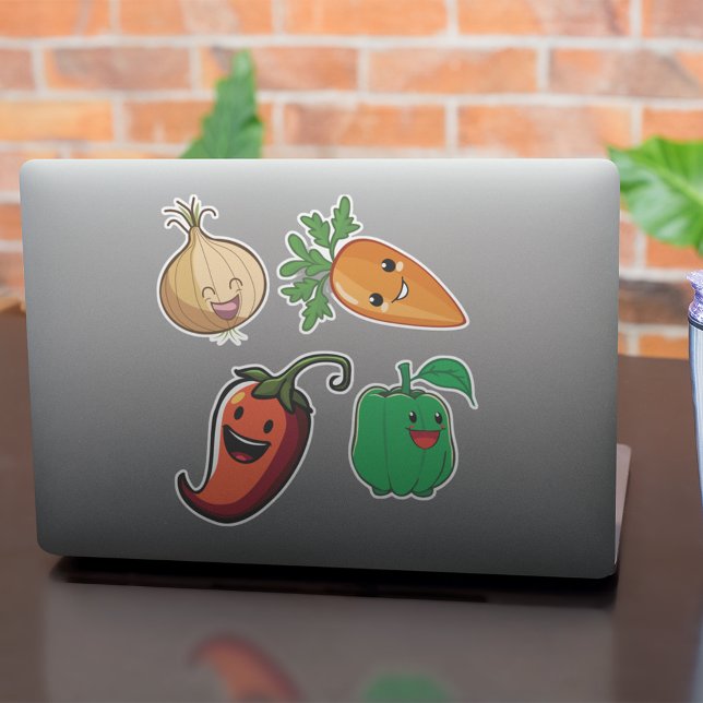 Smiling Veggie Friends Sticker (Creator Uploaded)