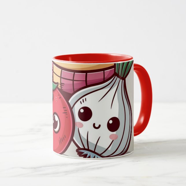 Smiling Veggies Coffee Mug (Front Right)