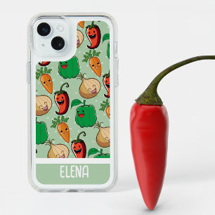 Smiling Veggies Personalized iPhone 15 Plus Case