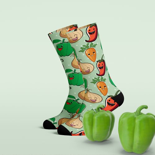 Smiling Veggies Socks