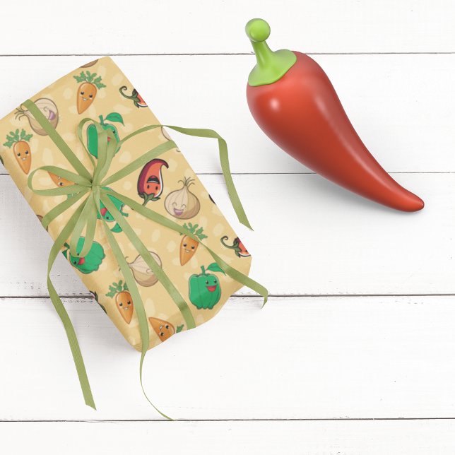 Smiling Veggies Wrapping Paper (Creator Uploaded)