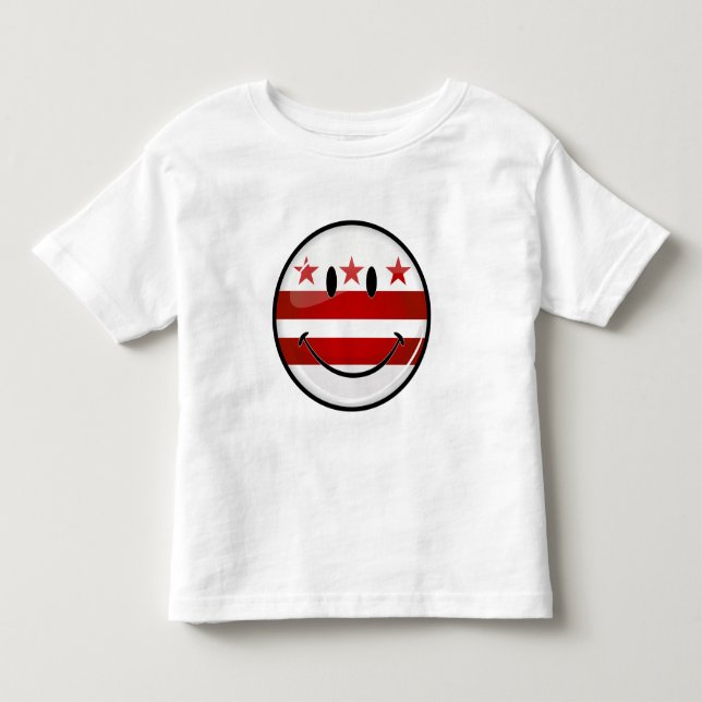 Smiling Washington DC Flag Toddler T-shirt (Front)
