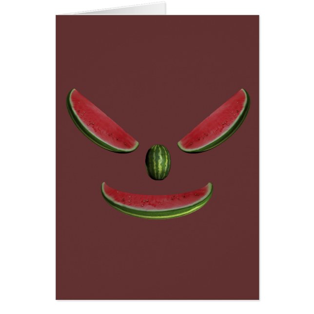 Smiling Watermelon Face Cards (Front)