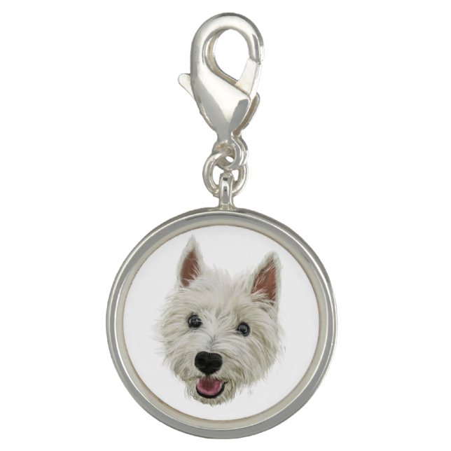 Smiling West Highland Terrier Charm (Front)