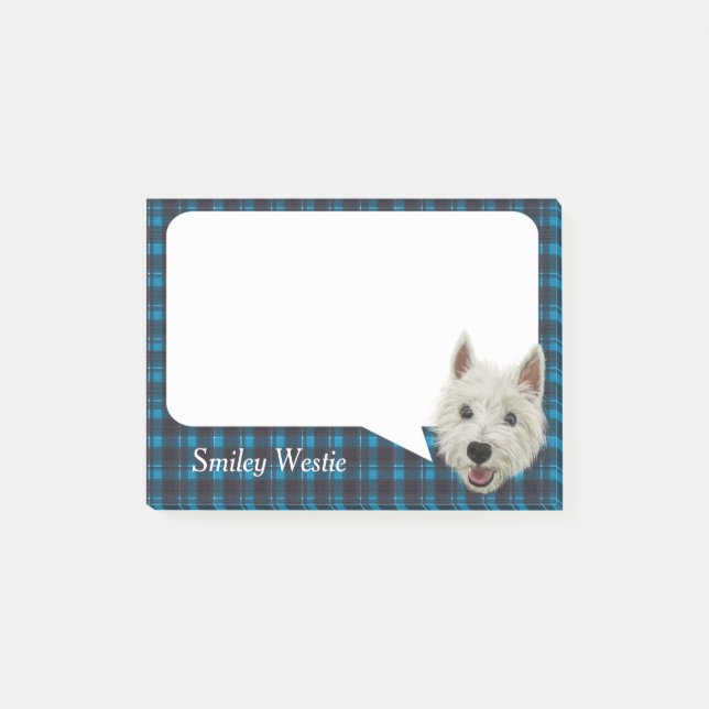 Smiling West Highland Terrier Post-it Notes (Front)