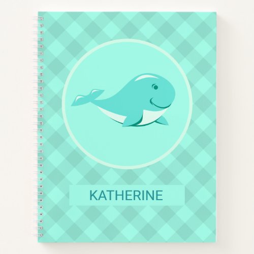 Smiling Whale Back To School Notebook