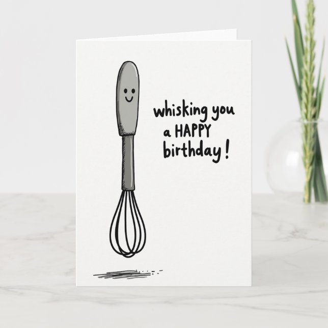 Smiling Whisk Birthday Card (Front)