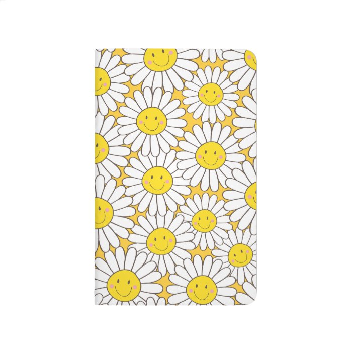 Smiling White Daisies Pattern Journals