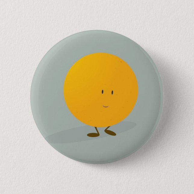 Smiling whole orange button (Front)